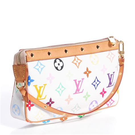 louis vuitton multicolor pochette accessoires white|Louis Vuitton multi pochette empreinte.